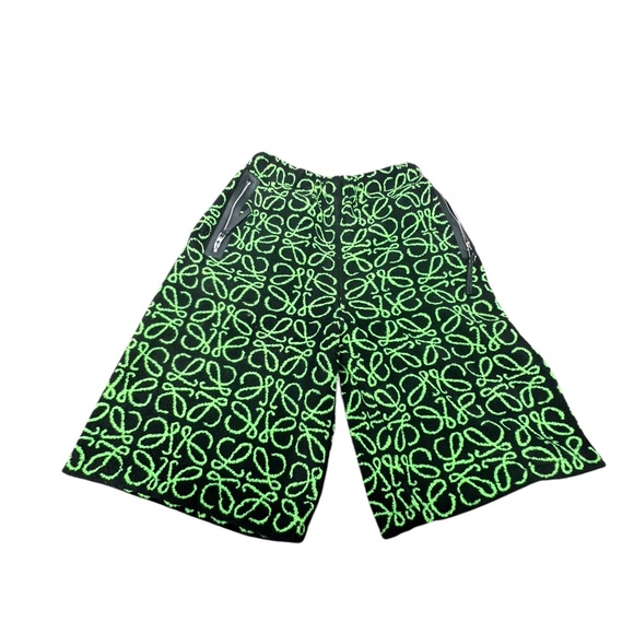 Loewe Anagram Fleece Shorts Green Black mens small - Picture 1 of 6